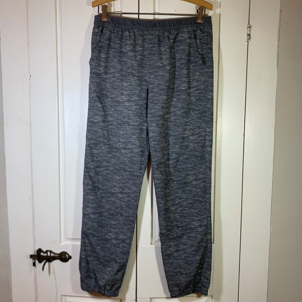 Lands End Womens XL Gray Space Dye Active Jogger Pants Tapered 524795 Gym READ